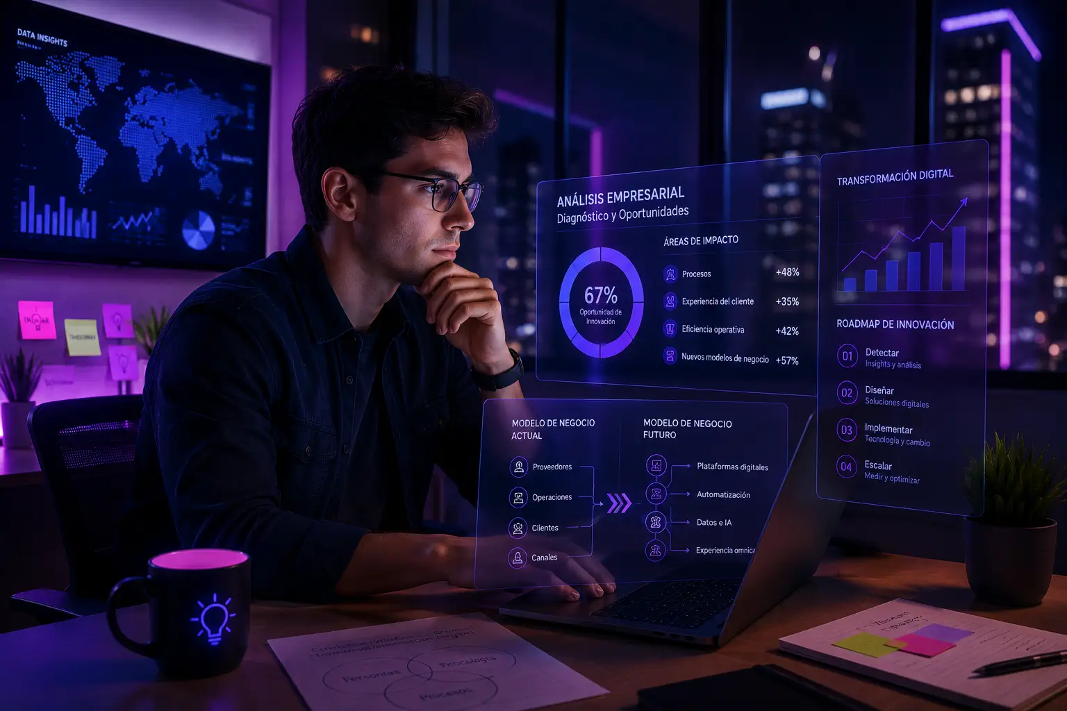 Estudiante trabajando en proyectos tecnológicos